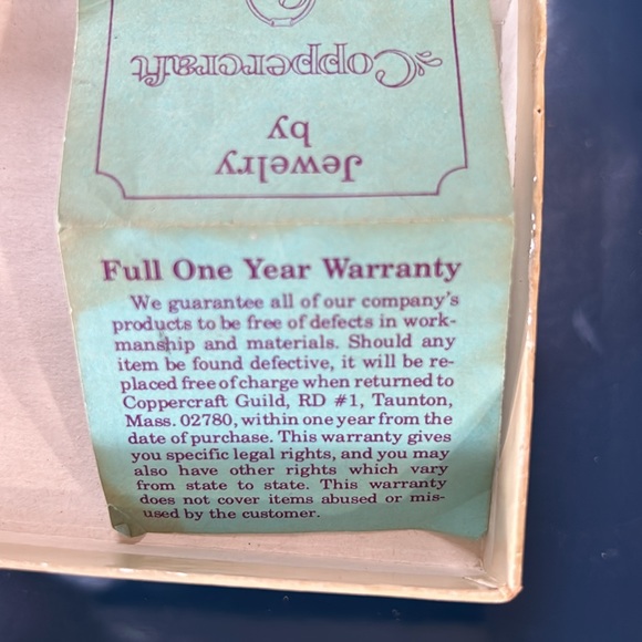 Vintage Coppercraft set of 4 copper napkin rings in box. - Picture 8 of 8